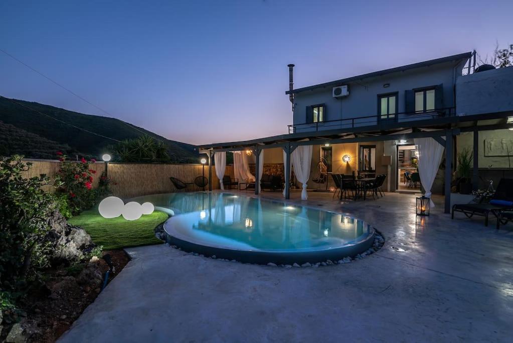 Casa Del Miele, Private Pool, Bbq, Mountain View. Villa Alikianos Ngoại thất bức ảnh